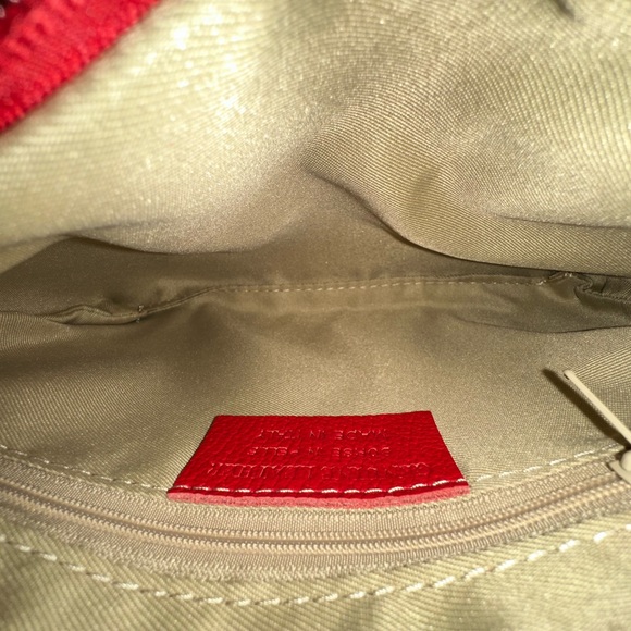 NWT Silvano Borgatti Red Tassel Crossbody ITALIAN leather BOUTIQUE - Picture 3 of 3